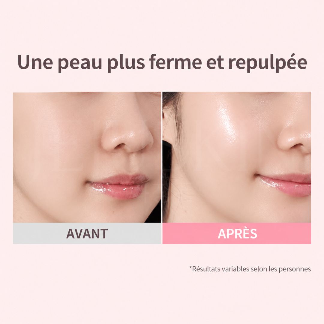 Avant après utilisation du baume hydratant anti-rides Vita MQNY au collagène de Macqueen