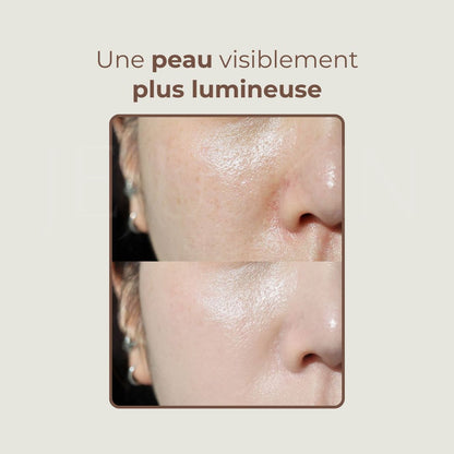 Un avant après des pads hydratants pour les peaux sensibles Eau Calm d'Equlib
