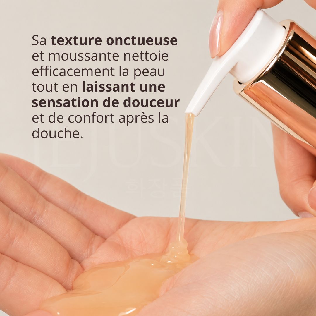 La texture du gel nettoyant pour le corps à l’huile de truffe blanche de d'Alba