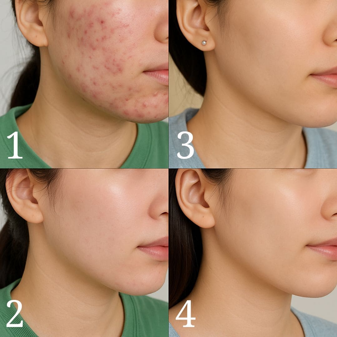 iUNIK Coffret de soins pour le visage à la Centella avant après
