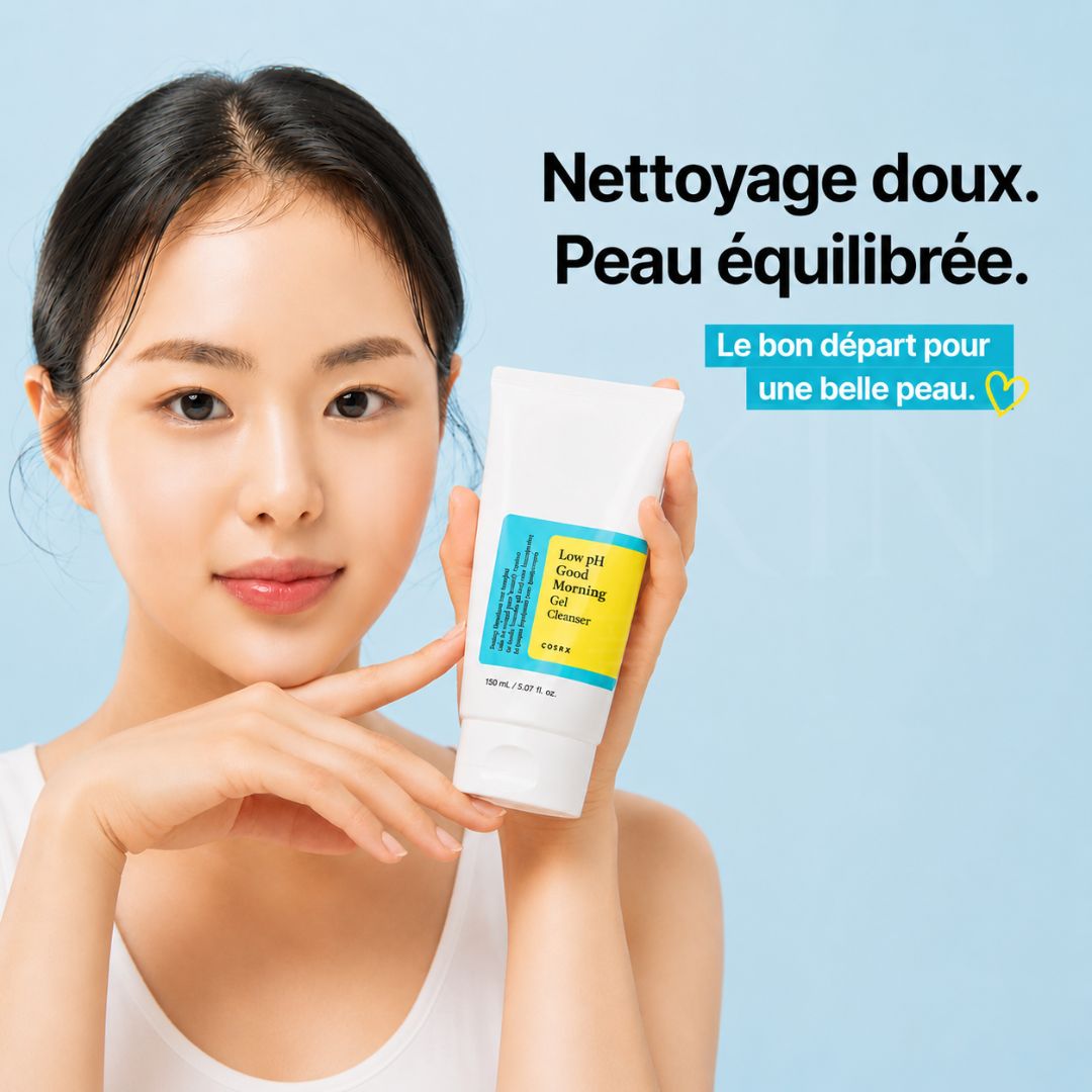 Le bénéfice du nettoyant au pH faible Good morning gel de Cosrx