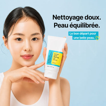 Le bénéfice du nettoyant au pH faible Good morning gel de Cosrx