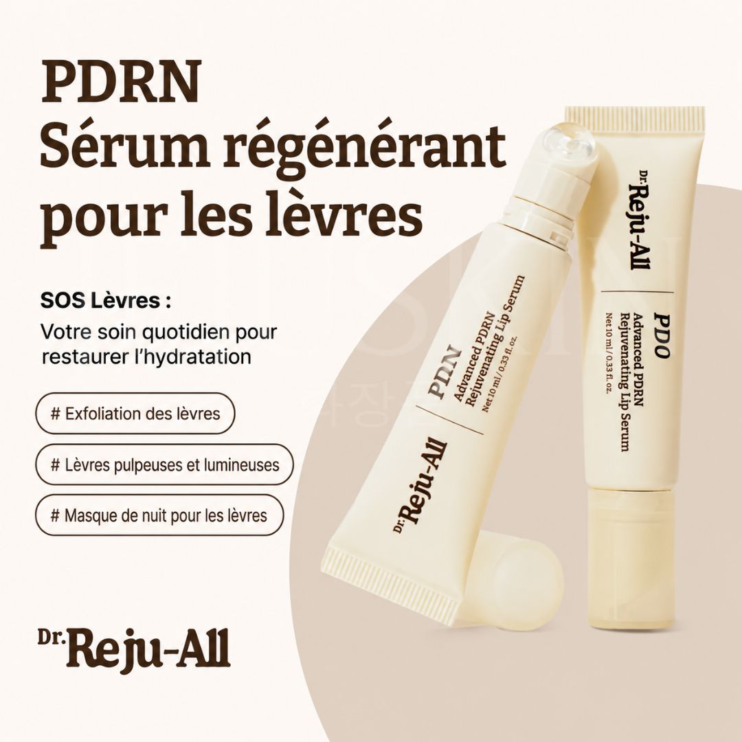 Bénéfices du sérum réparateur pour les lèvres au PDRN de Dr. Reju-All
