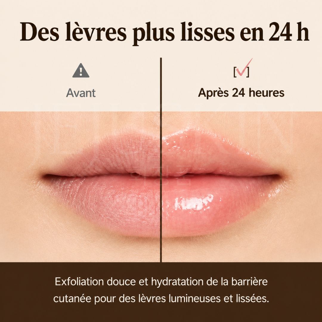 Avant après utilisation du sérum réparateur pour les lèvres au PDRN de Dr. Reju-All