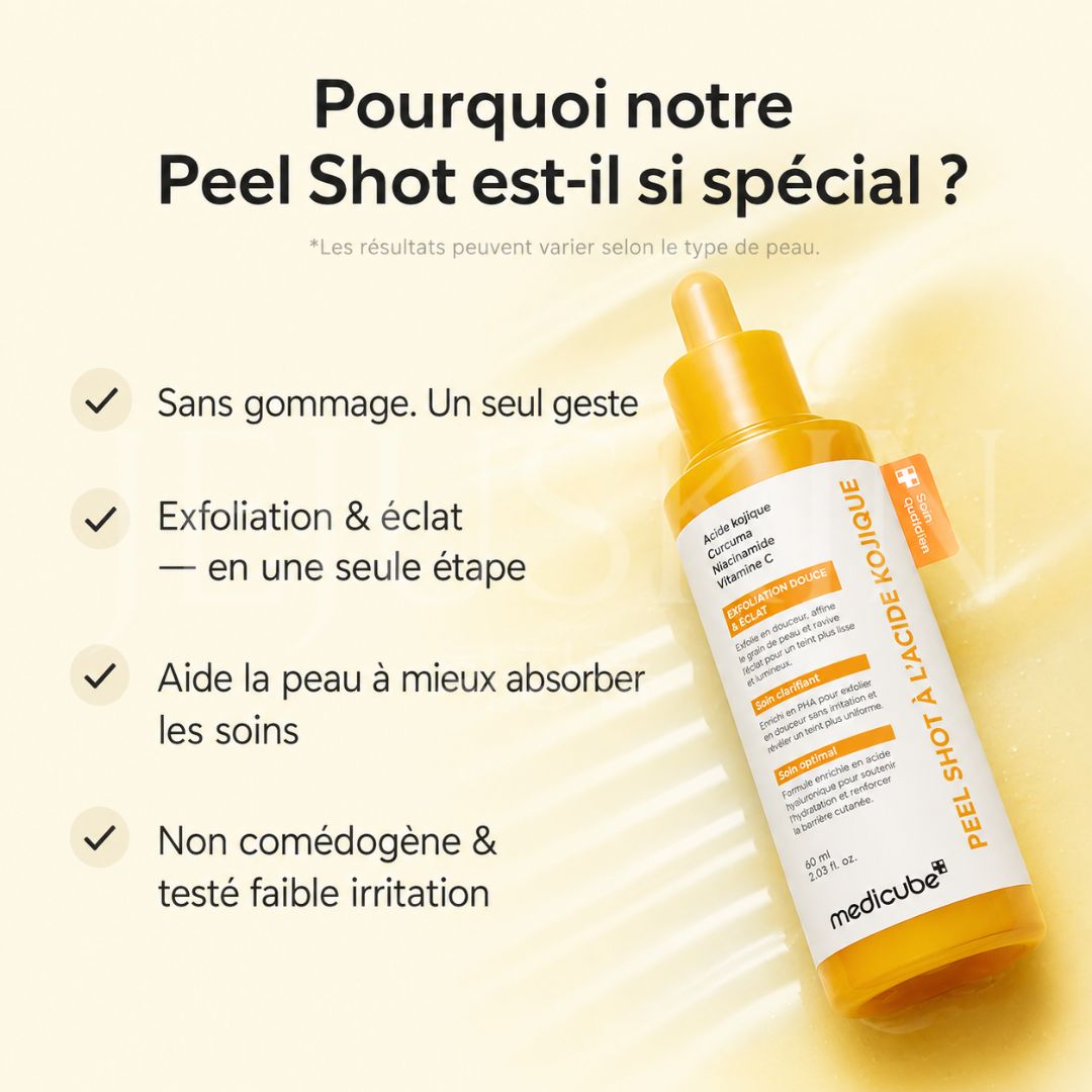Les bienfaits du peeling anti-taches à l’acide kojique et curcuma de Medicube
