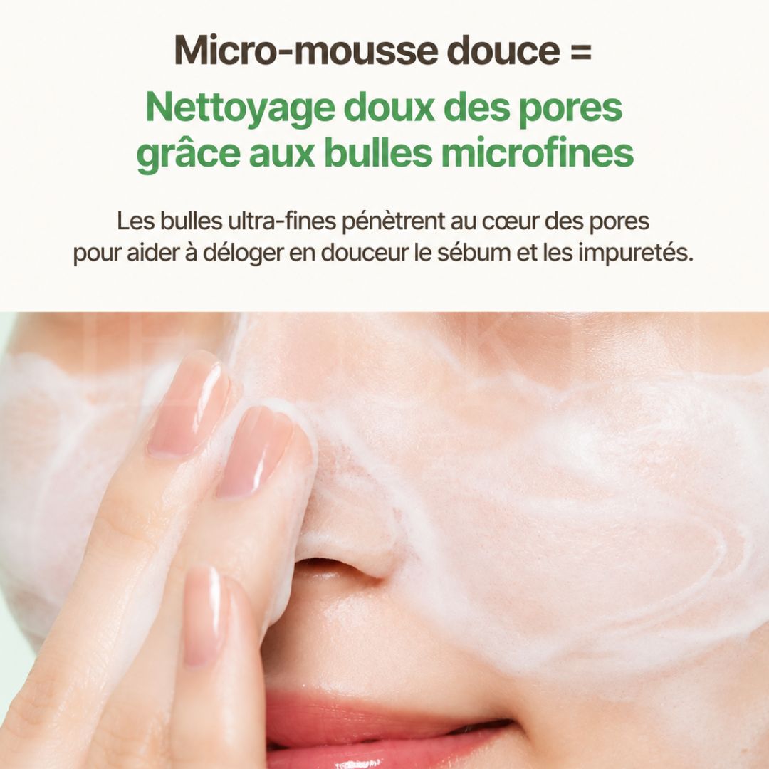 Atténuer les pores avec le nettoyant moussant 30 secondes pour des pores nets de Menokin