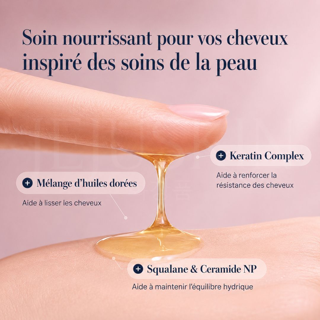 Les ingrédients de l'huile capillaire hydratante et lissante Tender Bloom 70ml d'Unove