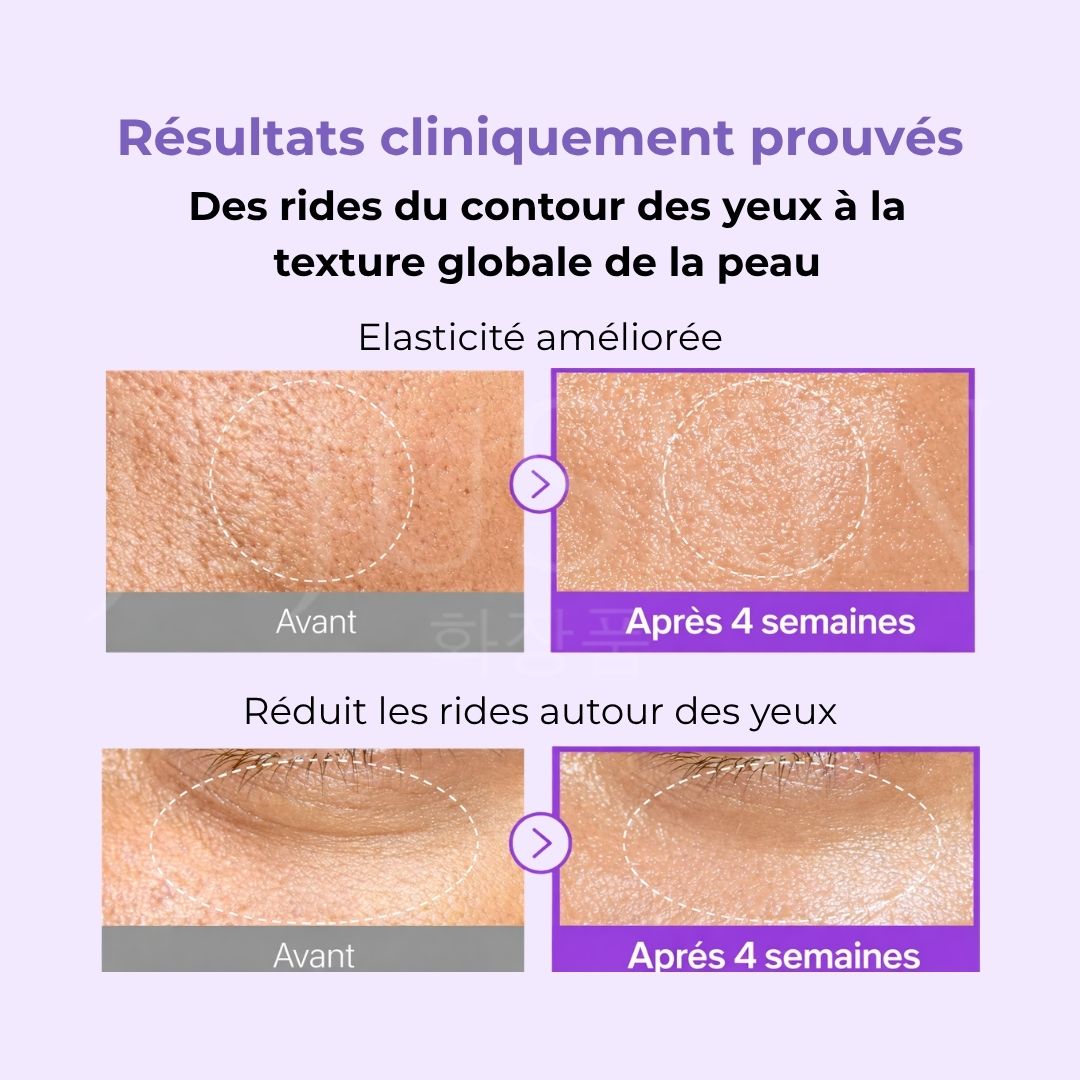 Avant après avoir utilisé l'essence No9 anti-âge de Numbuzin