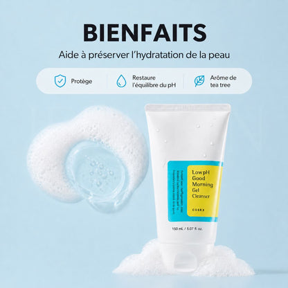 Les bienfaits du nettoyant au pH faible Good morning gel de Cosrx