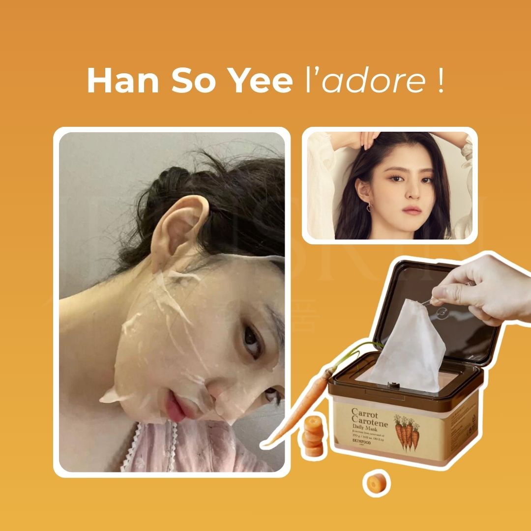Skinfood masque hydratant et apaisant, carotte et carotène Han So Hee
