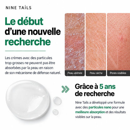 Les nano particules de la crème anti-âge raffermissante et régénérante de Nine Tails