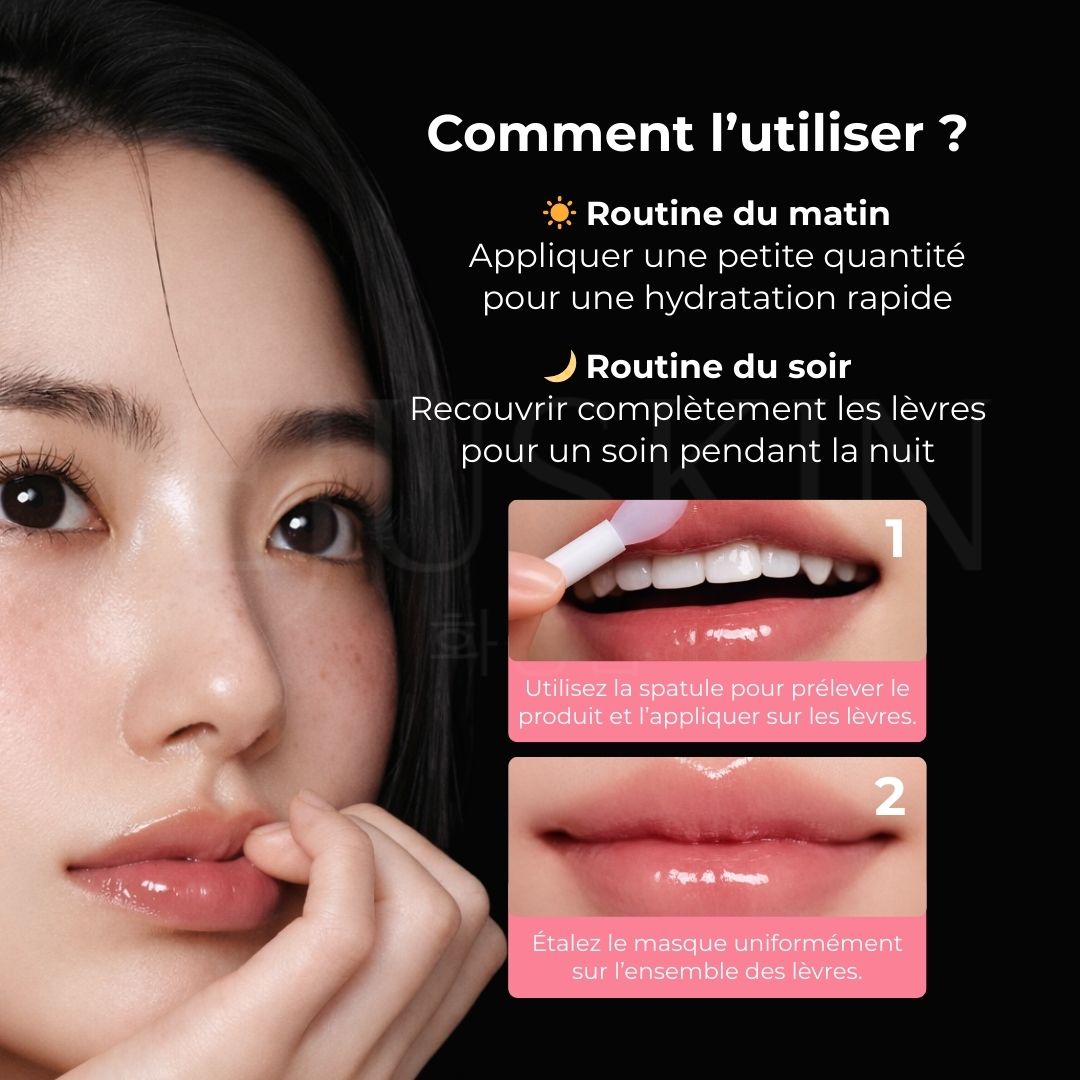 Conseils d'utilisation du baume pour les lèvres repulpant au collagène PDRN d'Abib