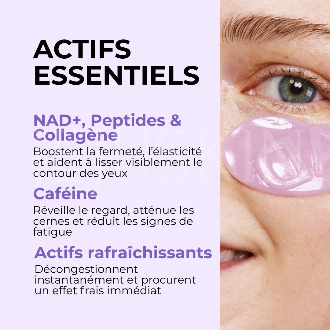 Les ingrédients des patchs contour des yeux revitalisants NAD+
