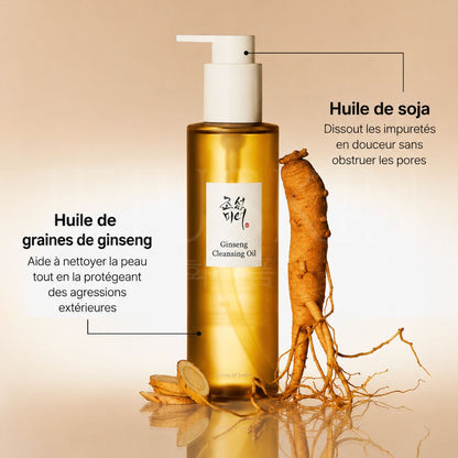 Les ingrédients de l'huile nettoyante au ginseng de Beauty of Joseon