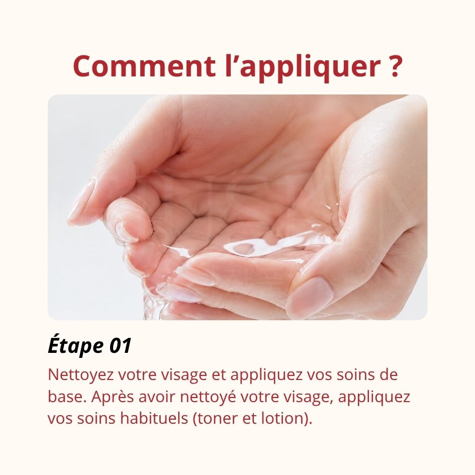 Comment appliquer le gel réparateur pour cicatrices et imperfections de noscarna étape 1