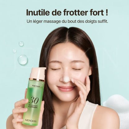 Comment utiliser le nettoyant moussant 30 secondes pour des pores nets de Menokin
