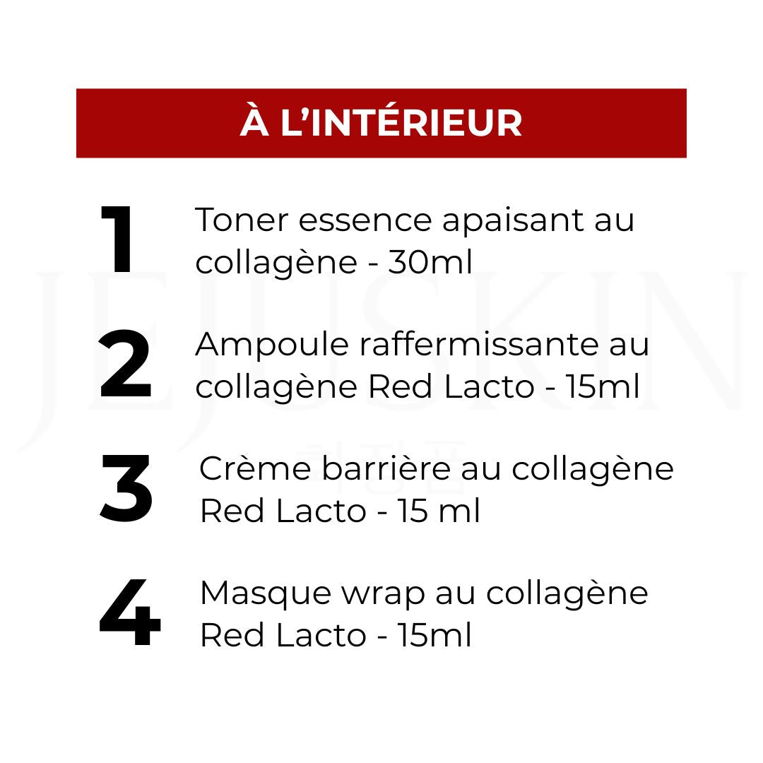 À l'intérieur du kit découverte anti-âge au collagène Red Lacto de Medi-Peel