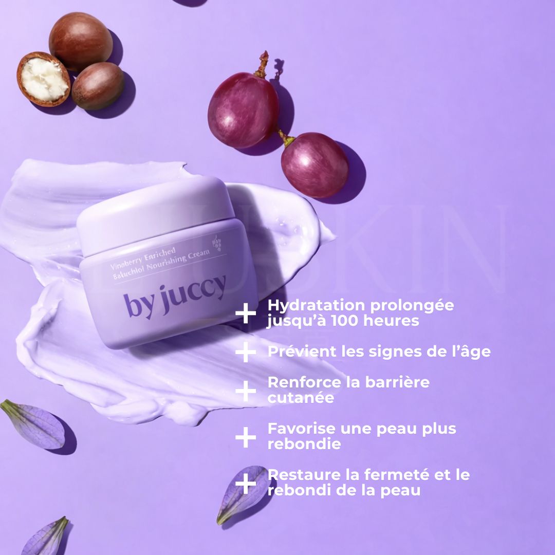 Les autres binefaits de la crème By Juccy nourrissante et anti-âge Vinoberry au Bakuchiol