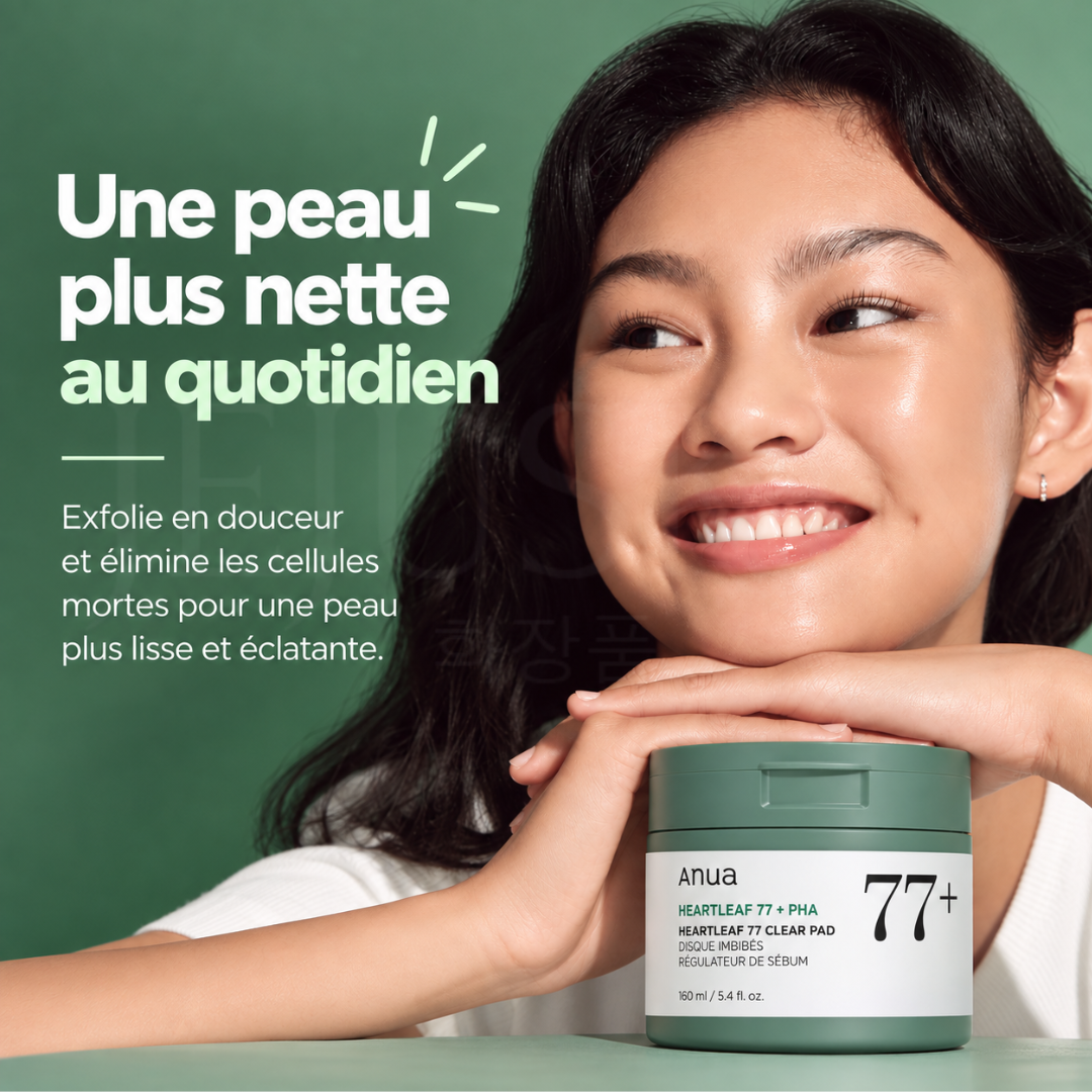 Le bénéfice des pads purifiants Heartleaf 77% d'Anua