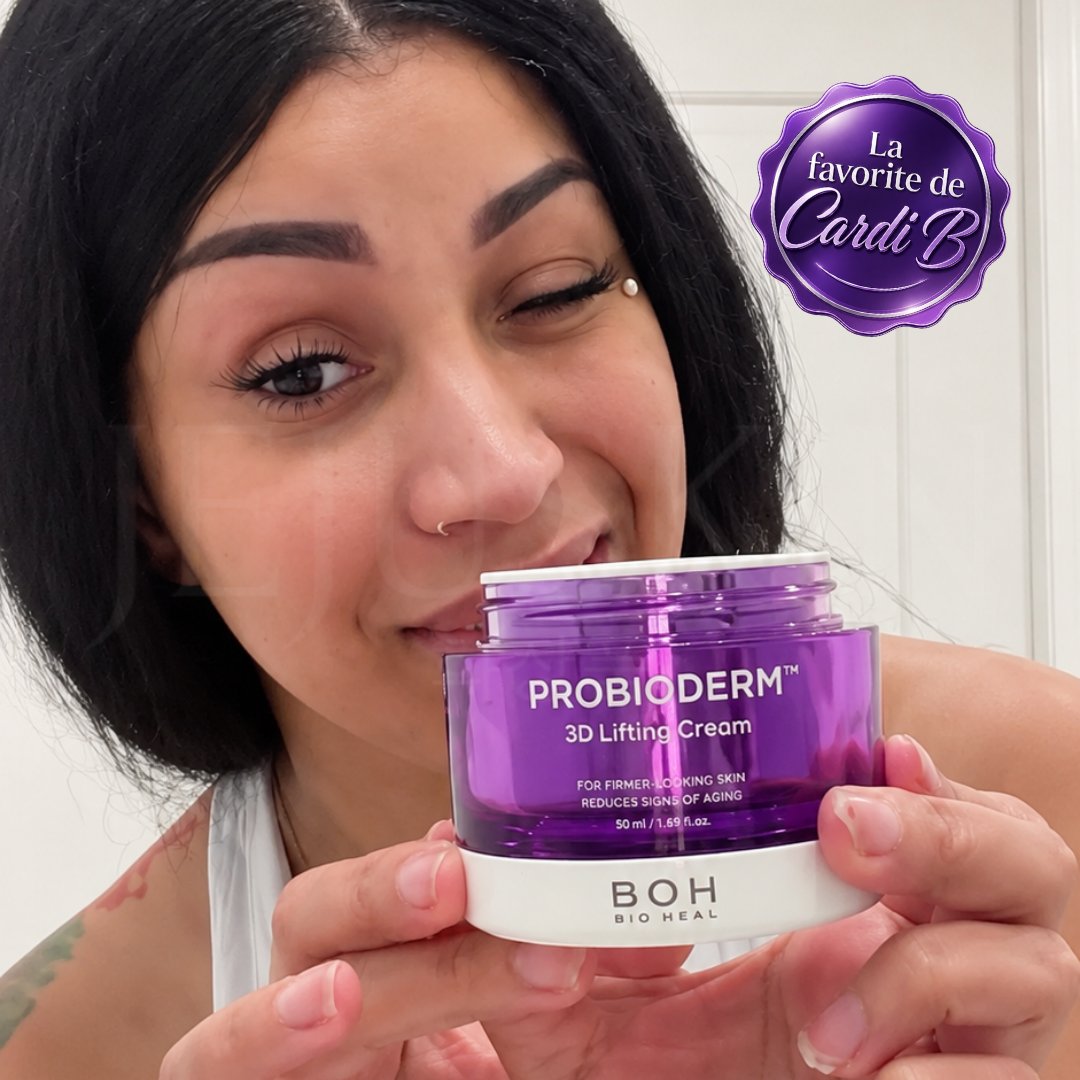 La Crème anti-âge liftante et raffermissante Probioderm 3D de Bioheal Boh validé par Cardi B