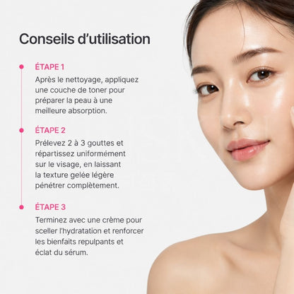 Comment utilisation du sérum gelée repulpant au PDRN et collagène de Medicube