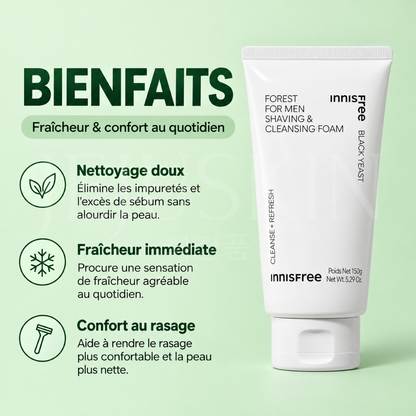 Les bienfaits de la mousse de rasage nettoyante Forest d'Innisfree