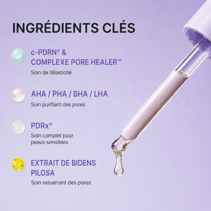 Ingrédients de l'ampoule raffermissante et pour les pores au PDRN de Rejuran