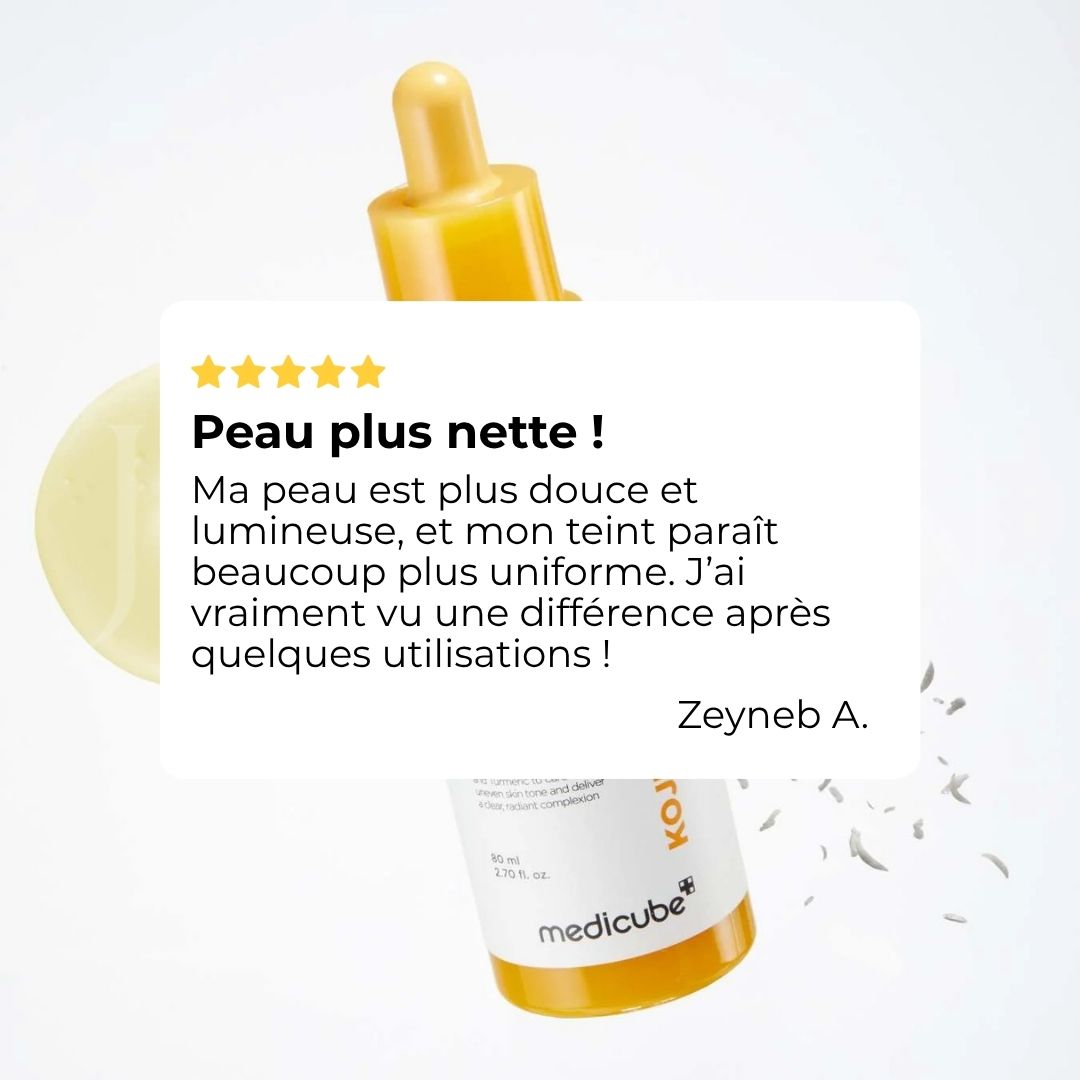 Avis sur le peeling anti-taches à l’acide kojique et curcuma de Medicube