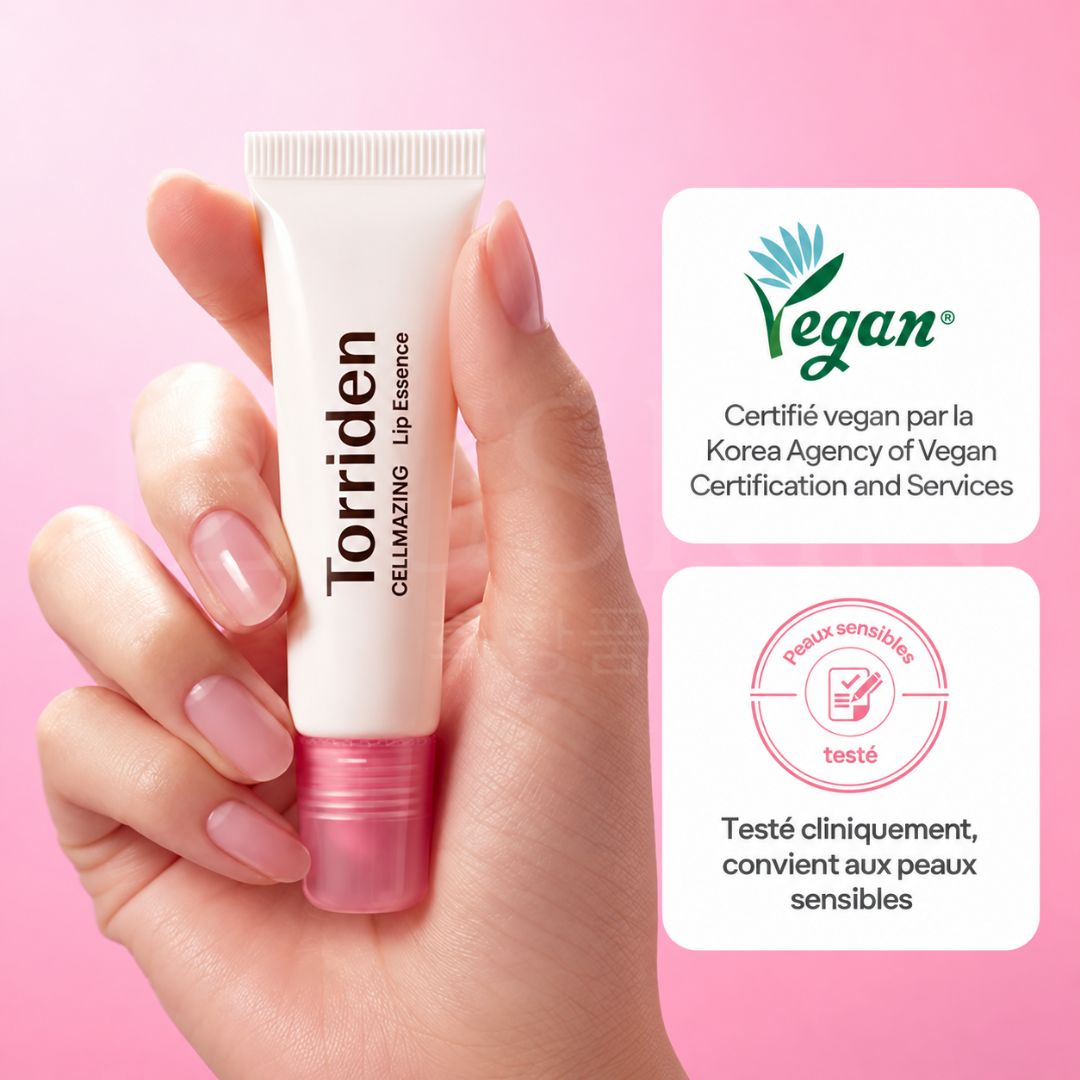 Le soin repulpant pour les lèvres au collagène Cellmazing de Torriden vegan