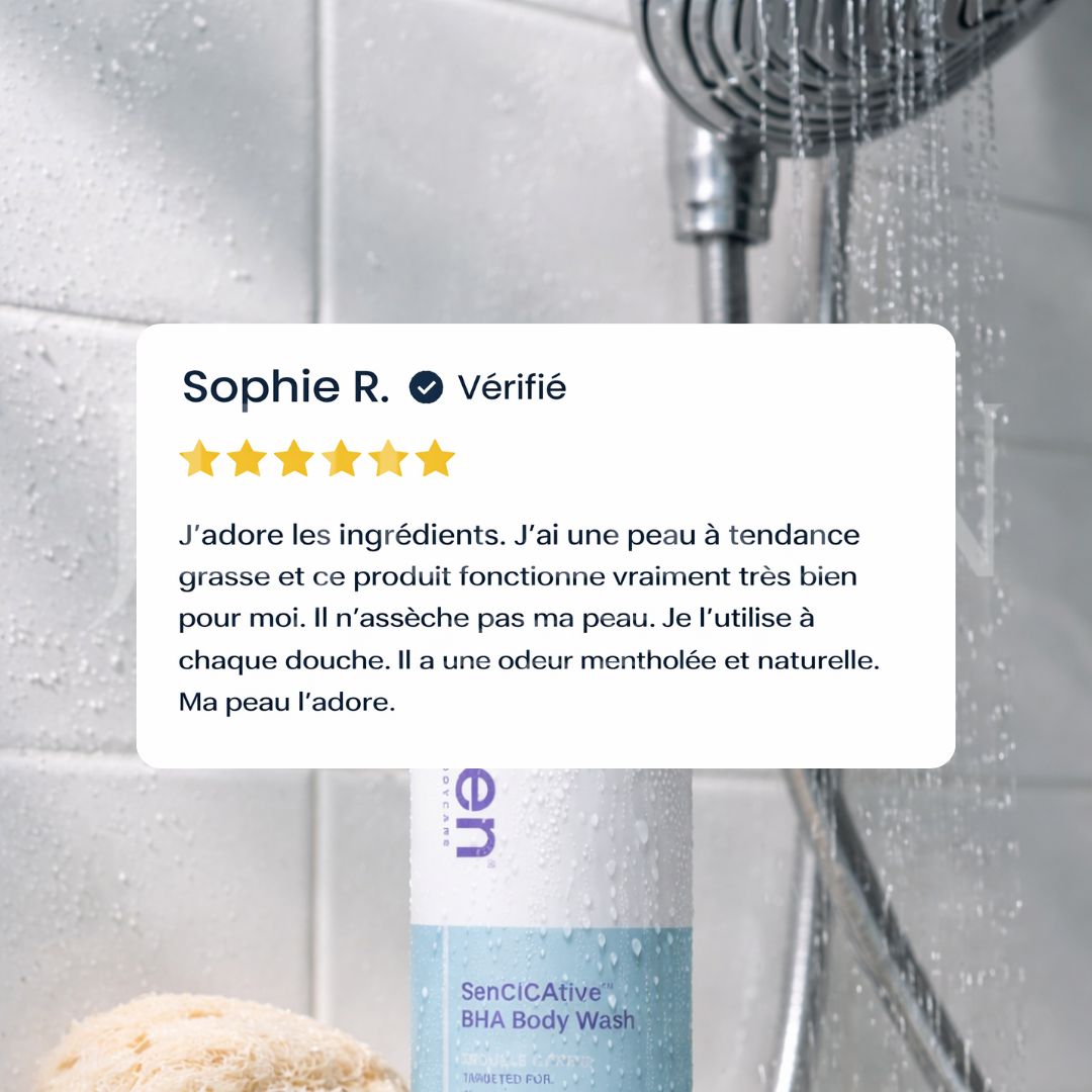Un avis sur le gel douche apaisant pour peaux sensibles au BHA SenCICAtive de Baren