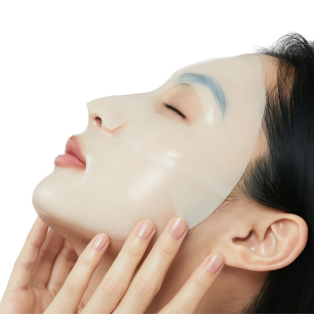 Abib Masque hydratant au collagène sur un visage