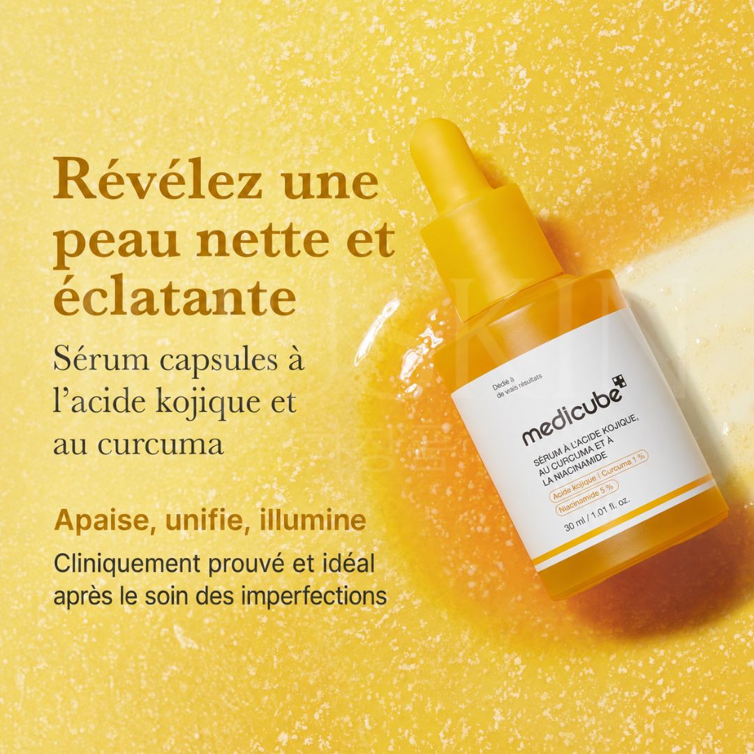 Le bienfait du sérum anti-taches à l’acide kojique, curcuma et niacinamide de Medicube