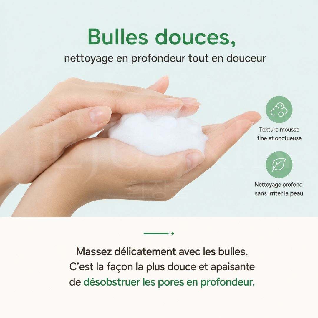 Nettoyer en profondeur et en douceur avec le nettoyant moussant 30 secondes pour des pores nets de Menokin