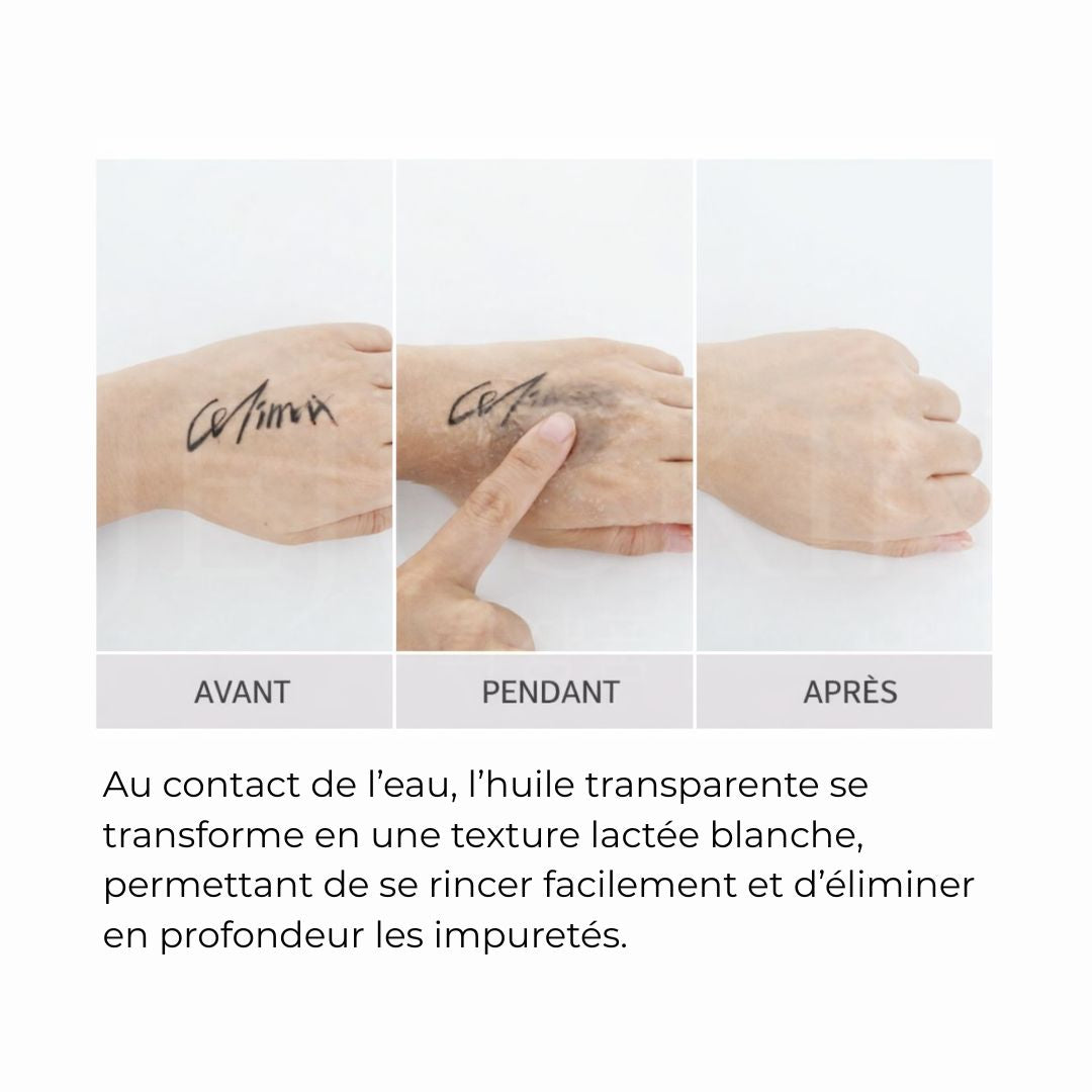 L'utilisation de l'huile nettoyante au jojoba anti-points noirs Derma Nature Fresh de Celimax