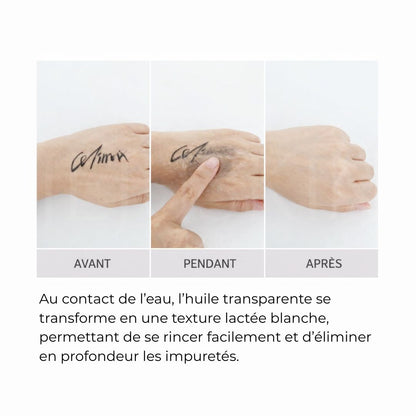 L'utilisation de l'huile nettoyante au jojoba anti-points noirs Derma Nature Fresh de Celimax