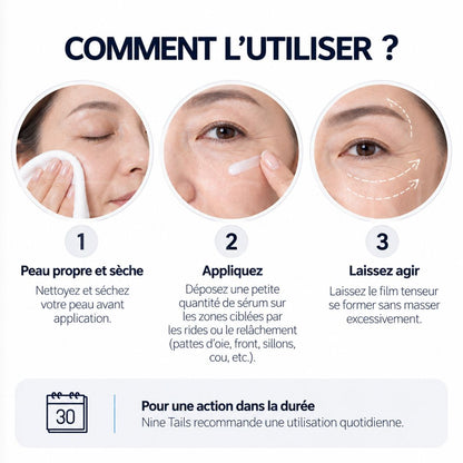 Comment utiliser le sérum liftant instantané de Nine Tails