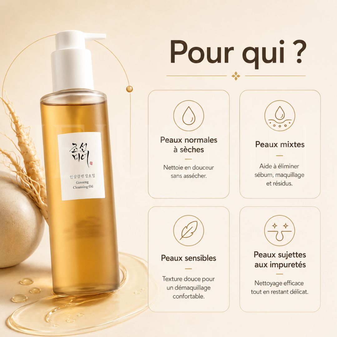 Pour qui est faite l'huile nettoyante au ginseng de Beauty of Joseon