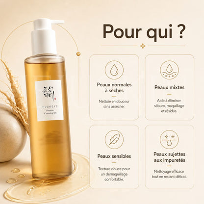 Pour qui est faite l'huile nettoyante au ginseng de Beauty of Joseon