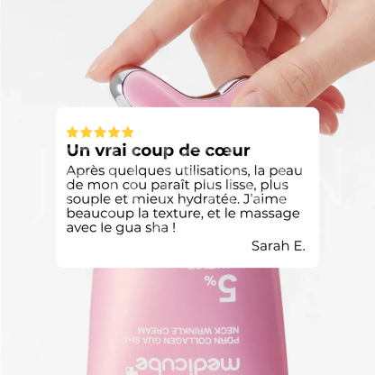 Avis sur la crème Gua Sha anti-rides pour le cou au PDRN et au collagène de Medicube