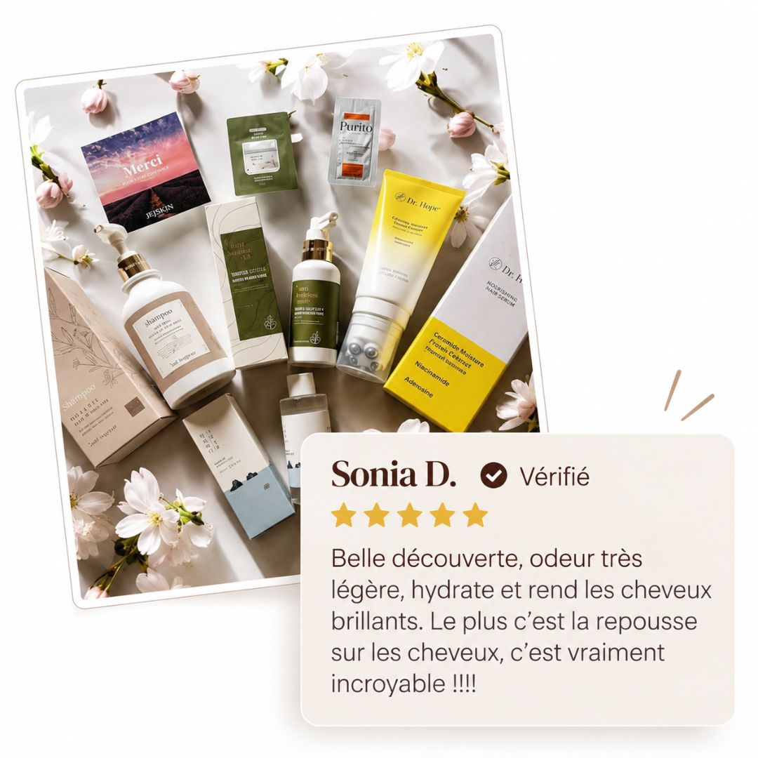 Avis de sonia sur le shampoing réparateur pour les cheveux et le cuir chevelu de Cell Happy Co