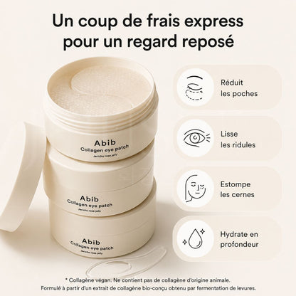 Bénéfices des patchs pour les yeux au collagène et à la gelée de rose de Jéricho d'Abib