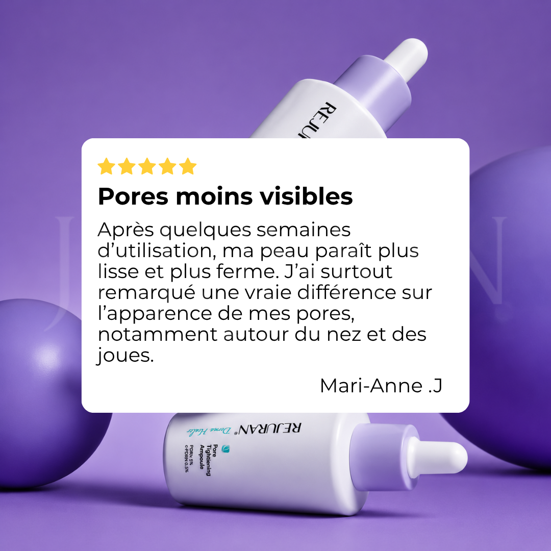 Avis sur l'ampoule raffermissante et pour les pores au PDRN de Rejuran