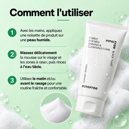 Comment utiliser la mousse de rasage nettoyante Forest d'Innisfree