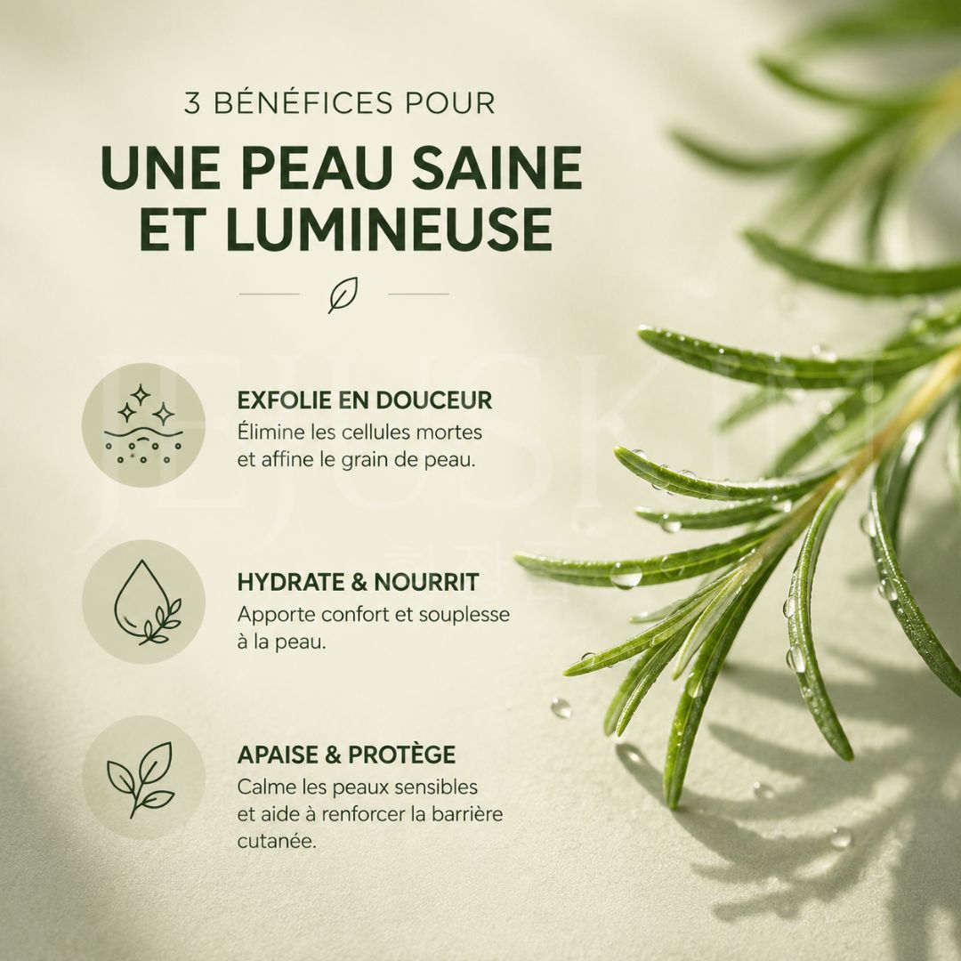 Les bénéfices du gommage pour le corps au romarin de Plu