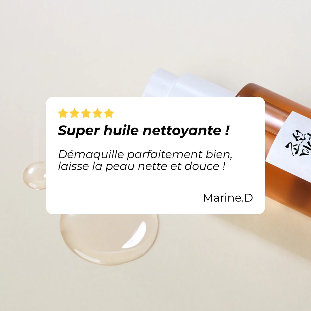 Avis sur l'huile nettoyante au ginseng de Beauty of Joseon