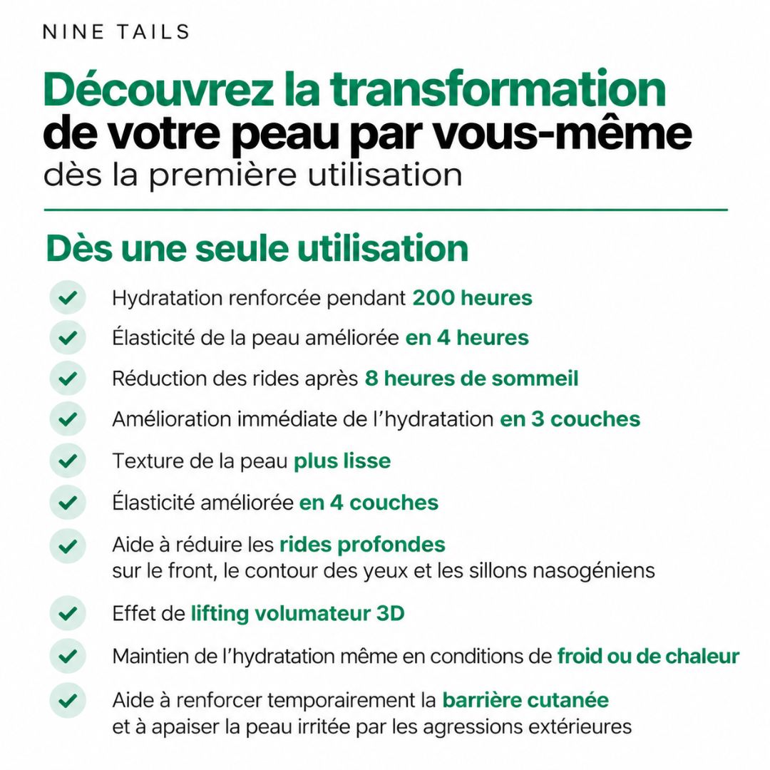 Les bénéfices de la crème anti-âge raffermissante et régénérante de Nine Tails