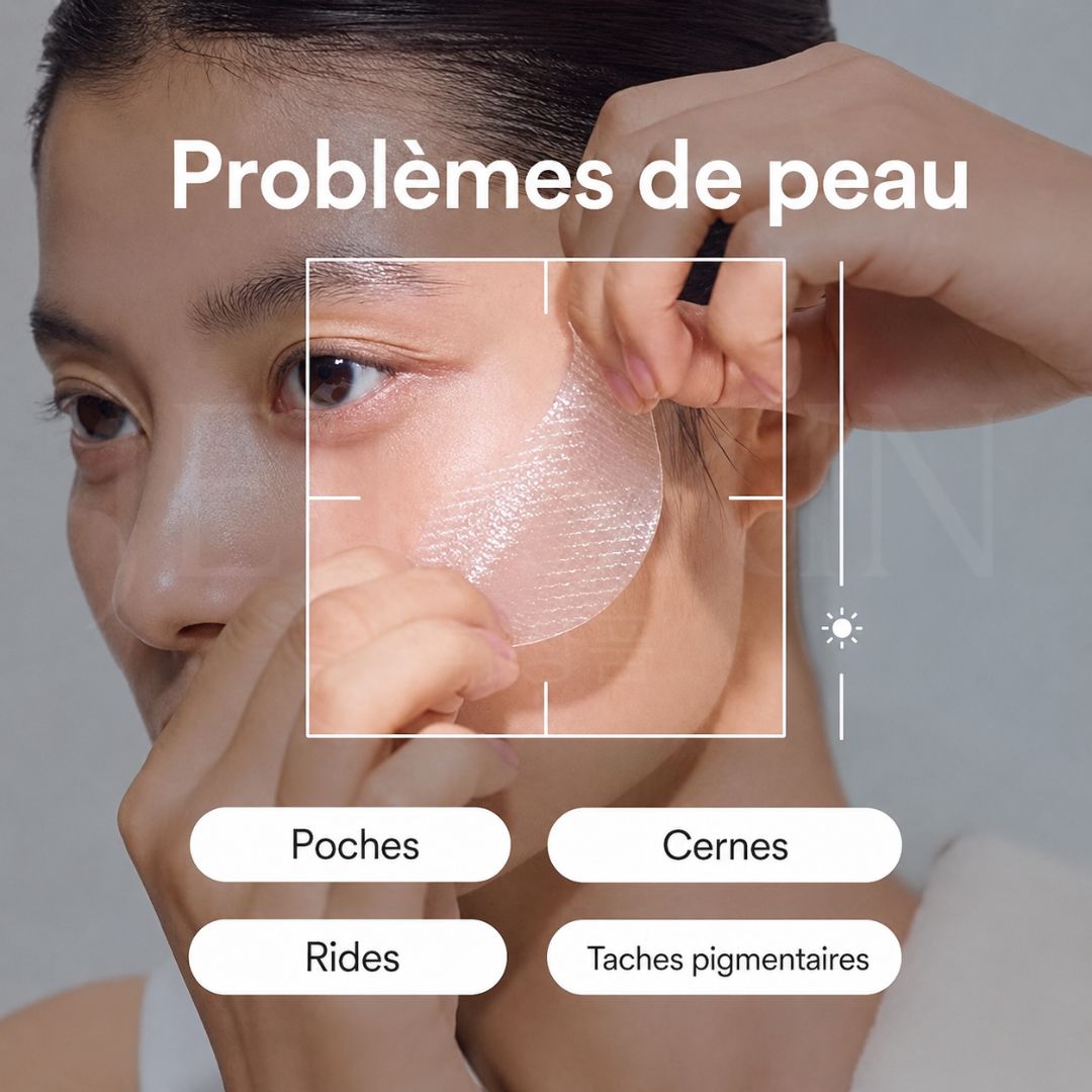 Pour quels problèmes de peausont fait les bénéfices des patchs pour les yeux au collagène et à la gelée de rose de Jéricho d'Abib
