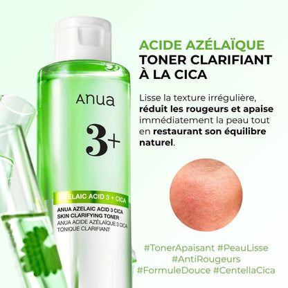 Anua toner apaisant à l’acide azélaïque 3% et à la Centella Cica Bénéfices