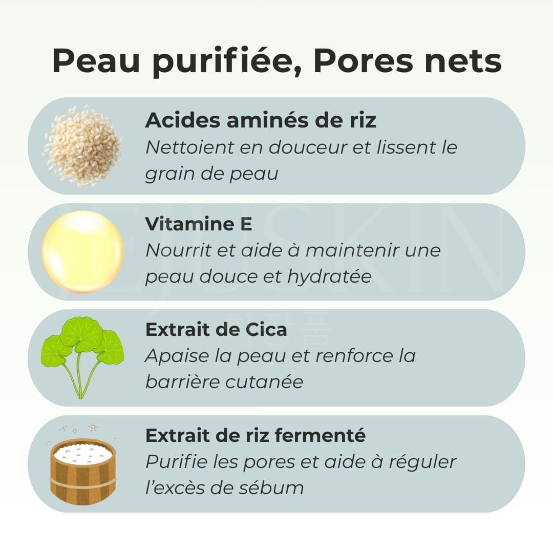 Arencia Huile nettoyante Pore Melt Mochi ingrédients