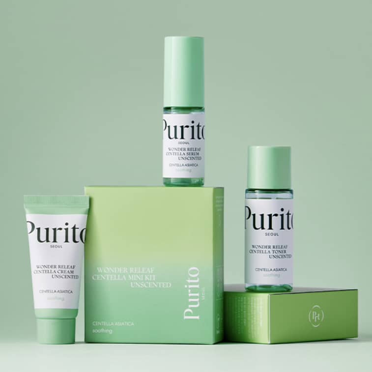 Purito SEOUL - Mini kit Wonder Releaf à la Centella sans parfum